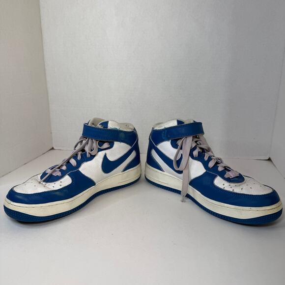 Nike Air Force 1 '07 Mid Sneaker Shoes Military Blue White Women's Size 7.5 - Picture 4 of 9